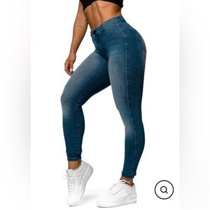 FITJEANS Mid-Waisted Azure Blue Skinny Jeans